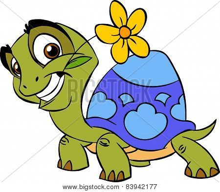 Turtle with a flower