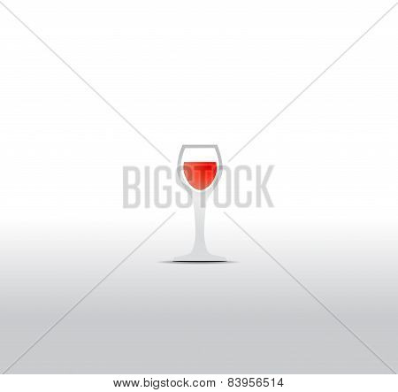 Glass Of Wine Isolated On A White Background