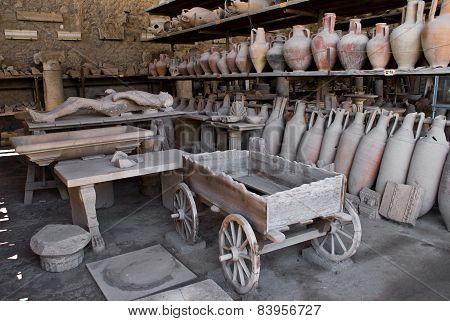 Archeological Excavations Of Pompeii, Italy