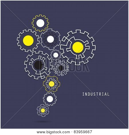 Creative Gear Abstract Vector Design Banner Template. Corporate Business Industrial Creative Logotyp