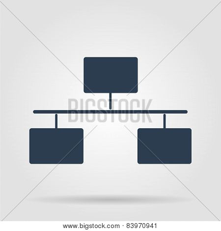 Local Area Network Icon. Flat