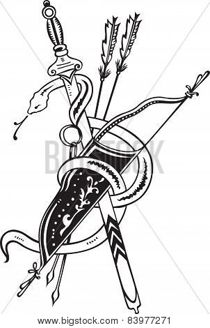Snake Sword And Arrow