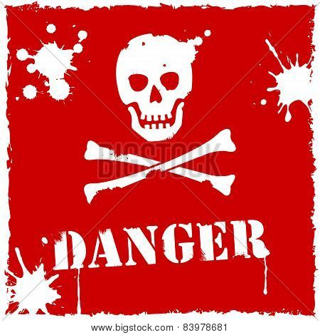 Vector Danger Icon Red And White