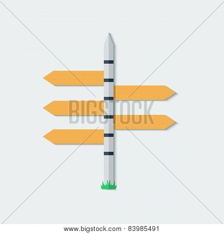 Vector singpost flat