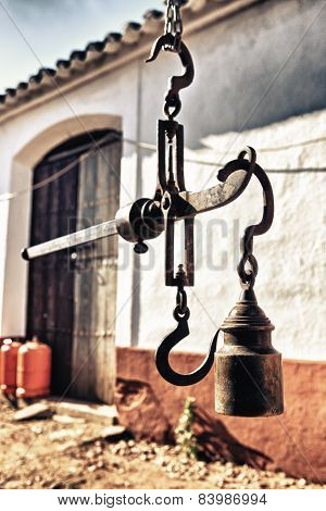 Antique Roman Steelyard, Or Roman Balance