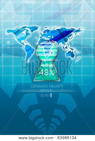 Abstract Style Global Technology Safety concept and other Internet Themes