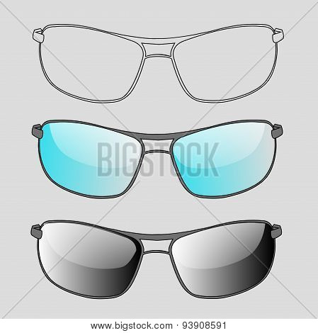set of sunglasses and eyeglasses