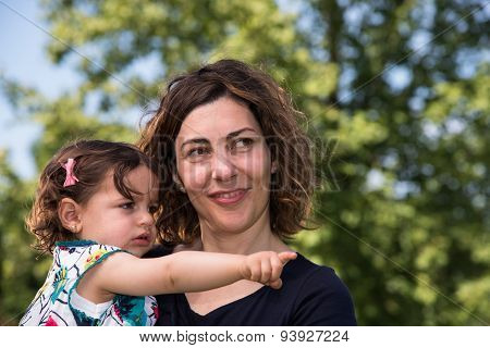 Mother and daughter moment