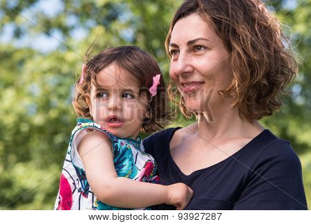 Mother and daughter moment