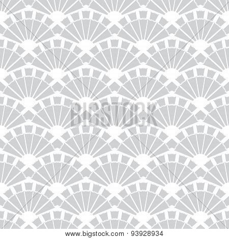 Vector Gray Fans Texture Seamless Pattern