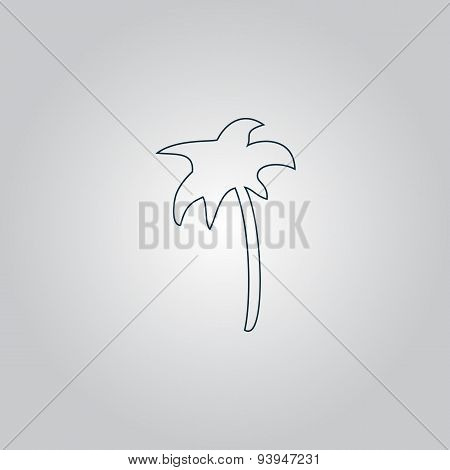 Palm icon in vector