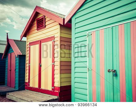 Bathing Houses At Brighton Beach, Australia