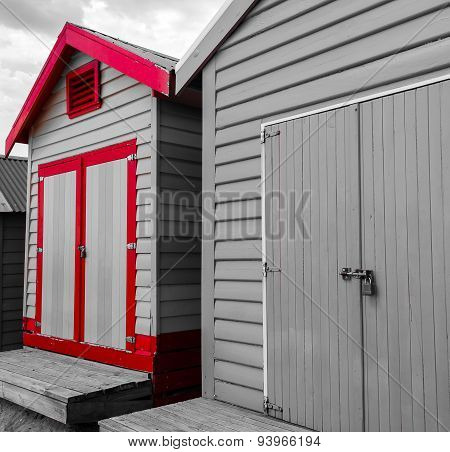 Bathing Houses At Brighton Beach, Australia