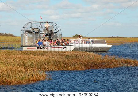 Boat on the swamp