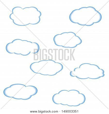 Cloud Icon Vector. Cloud symbols. Cloudy sky