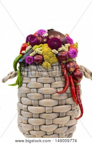 Seasonal Flower And Vegetables Bouquet