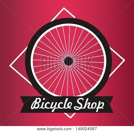 Bicycle Shop Vector Logo Design - Bicycle Repair Service Logo - Bicycle Club Elements Logo. red