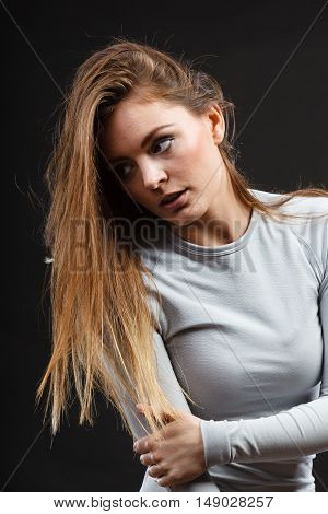 Woman Wearing Thermoactive Underwear.