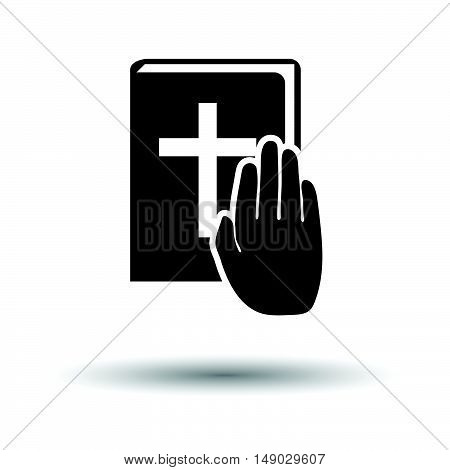Hand On Bible Icon