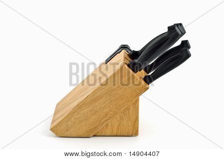 Bloc de couteaux en bois