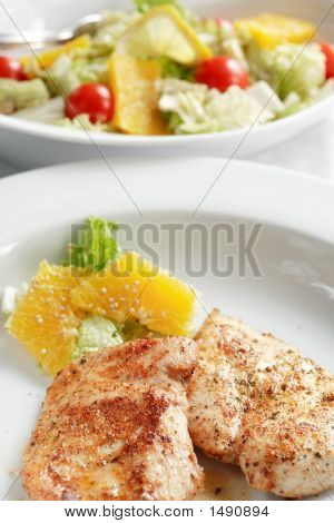 Kylling medaljoner med salat
