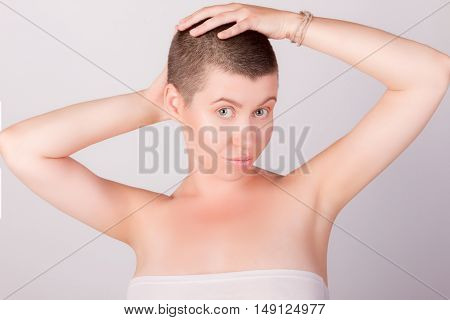 Portrait Of Bald Girl