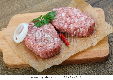 Raw Burget Cutlet