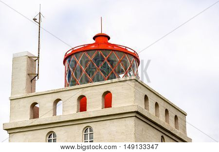 Lighthouse at Dyrholaey Cape in South Iceland