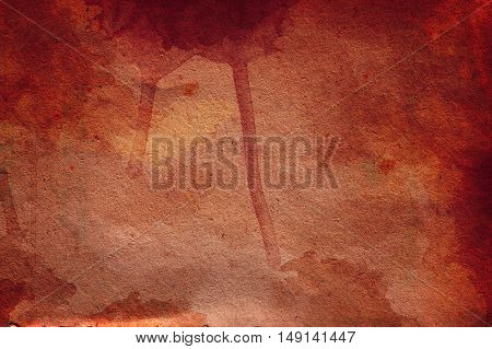 Yellow and red vintage paper textured background.