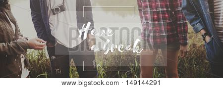 Break Pause Relaxation Repose Rest Stop Concept