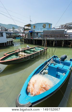 Tai O Fishing Village of Lantau Island in Hong Kong, China.