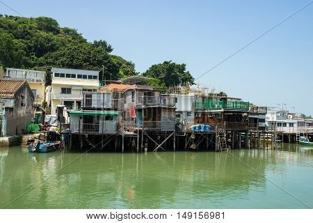 Tai O Fishing Village of Lantau Island in Hong Kong, China.