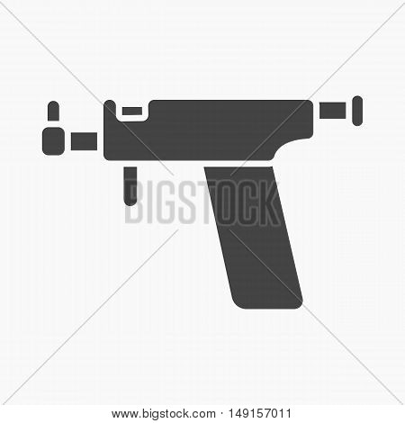 Ear piercing gun icon cartoon. Single tattoo icon from the big studio collection.