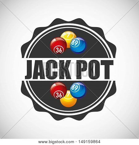 jack pot casino game icon vector illustration design