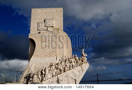 Anıt için keşifler (padrao Dos Descubrimentos), Belem, Lisbon, Portekiz