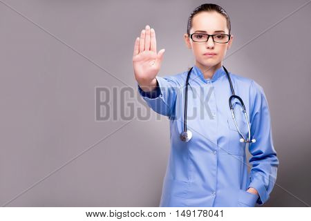 Young doctor in medical concept