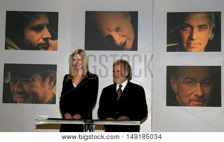 Mira Sorvino and Academy President Sid Ganis at the 78th Annual Academy Awards Nominations held at the Academy of Motion Picture Arts and Sciences in Beverly Hills, USA on January 31, 2006.