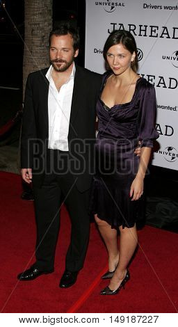 Maggie Gyllenhaal and Peter Sarsgaard at the World premiere of 'Jarhead' held at the Arclight Cinemas in Hollywood, USA on October 27, 2005.