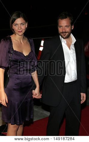 Maggie Gyllenhaal and Peter Sarsgaard at the World premiere of 'Jarhead' held at the Arclight Cinemas in Hollywood, USA on October 27, 2005.