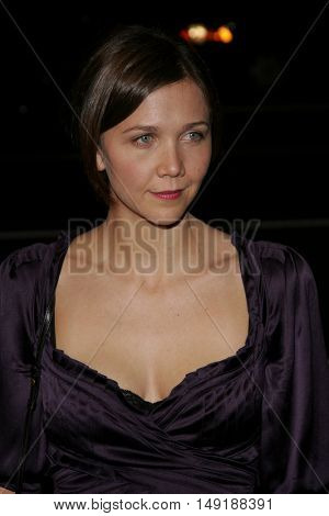 Maggie Gyllenhaal at the World premiere of 'Jarhead' held at the Arclight Cinemas in Hollywood, USA on October 27, 2005.