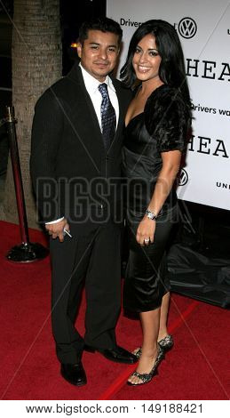Jacob Vargas and wife Sylvia at the World premiere of 'Jarhead' held at the Arclight Cinemas in Hollywood, USA on October 27, 2005.