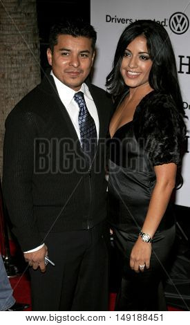 Jacob Vargas and wife Sylvia at the World premiere of 'Jarhead' held at the Arclight Cinemas in Hollywood, USA on October 27, 2005.