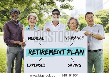 Retirement Plan Diagram Graphic Concept