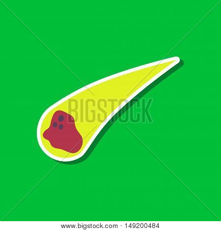 paper sticker on stylish background nature falling meteorite