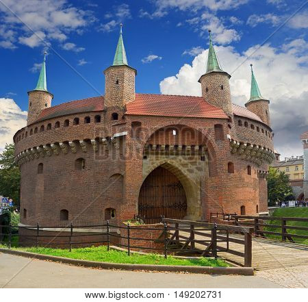 Barbican - one of the most popular places in Krakow Poland