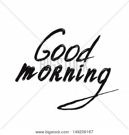 Good Morning lettering. Vector illustration. Stock vector.
