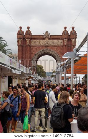 Barcelona, Spain - 25 September 2016: 36 Wine And Cava Festival 2016 Visitors.