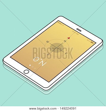 Map Direction Compass Navigation Concept