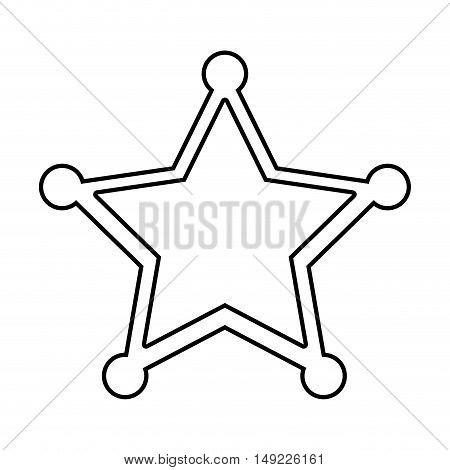 sherif star emblem icon vector illustration design
