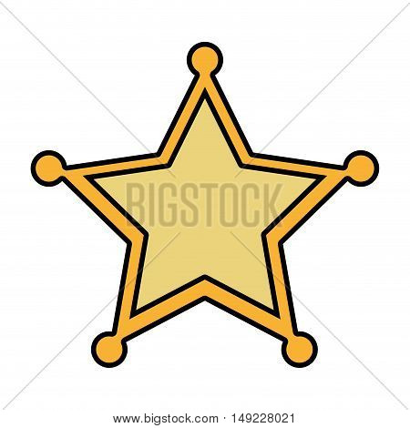 sherif star emblem icon vector illustration design